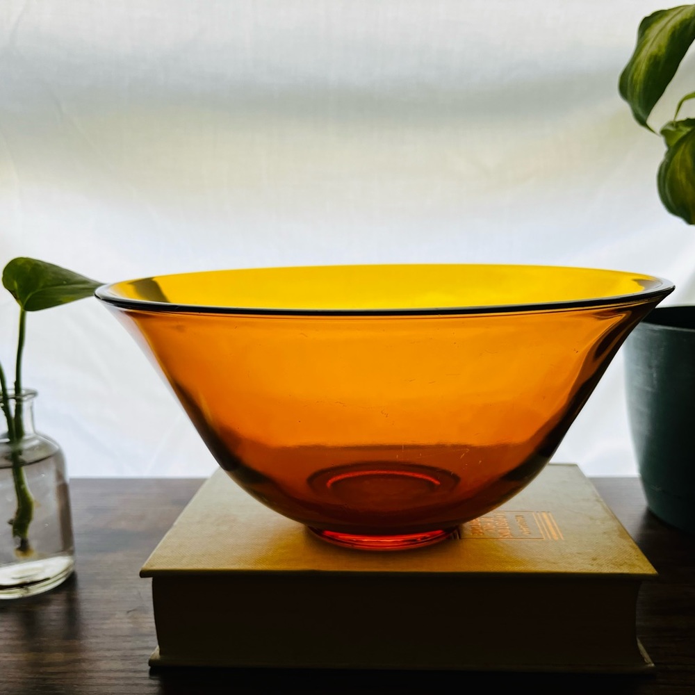 Amber Glass Bowl